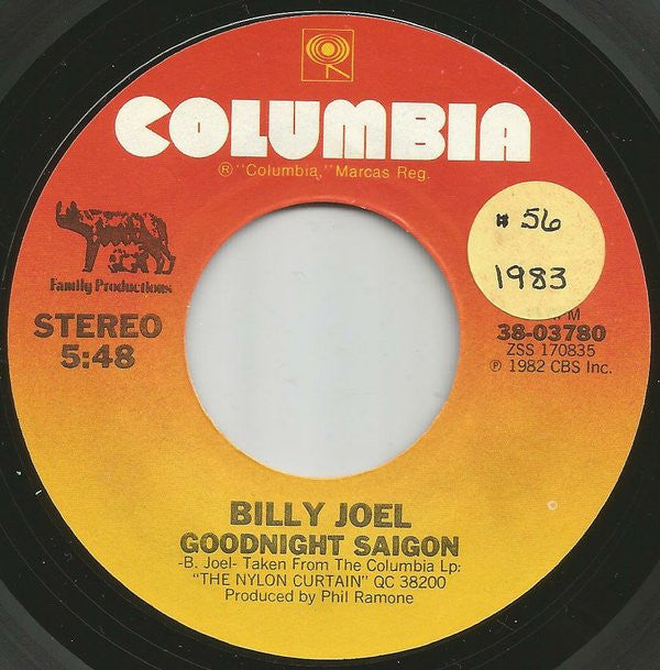 Billy Joel : Goodnight Saigon (7", Single, Styrene)