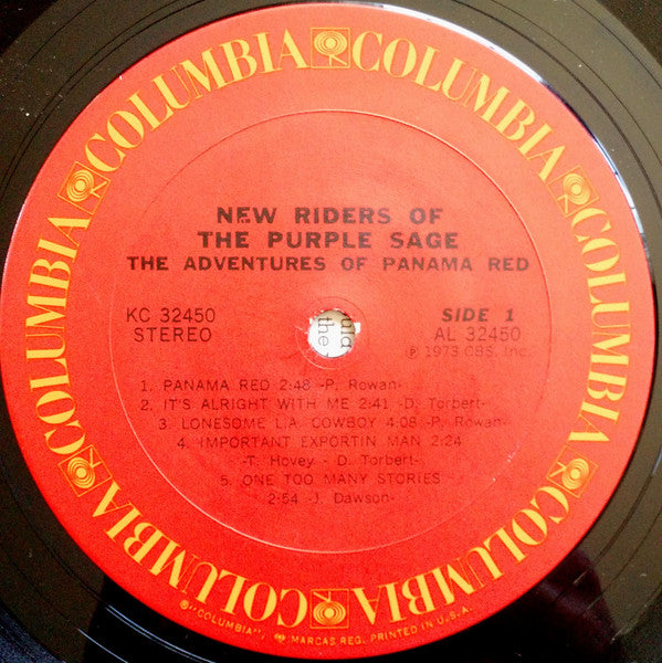 New Riders Of The Purple Sage : The Adventures Of Panama Red (LP, Album, Gat)