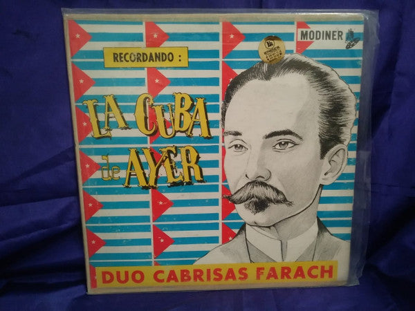 Dúo Cabrisas-Farach ,Con  Cesar Morales Y Su Organo : Recordando La Cuba De Ayer  (LP)