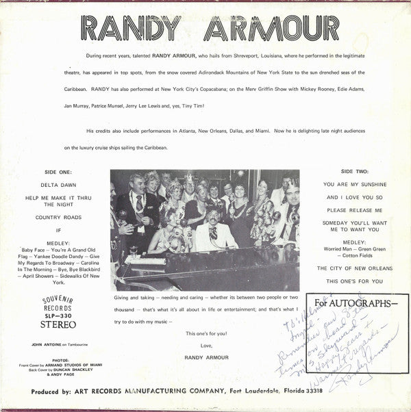 Randy Armour : This One's For You (LP)