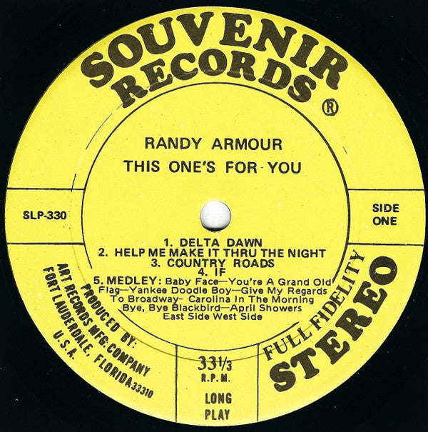 Randy Armour : This One's For You (LP)