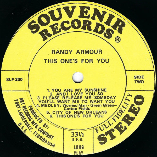 Randy Armour : This One's For You (LP)