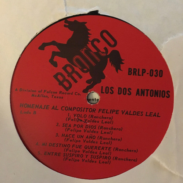 Los Dos Antonios : Exitos Del Compositor Felipe Valdes Leal (LP, Album)