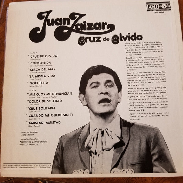 Juan Záizar : Cruz De Olvido (LP, Album)