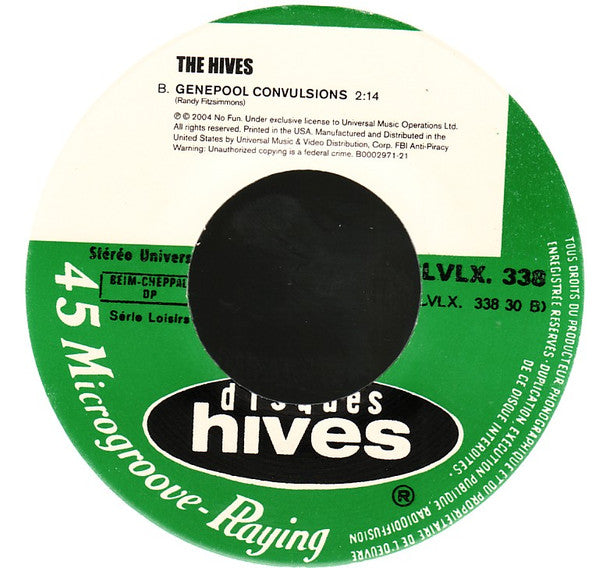 The Hives : Walk Idiot Walk (7", Single, Whi)