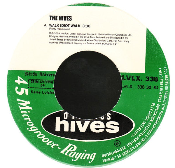 The Hives : Walk Idiot Walk (7", Single, Whi)