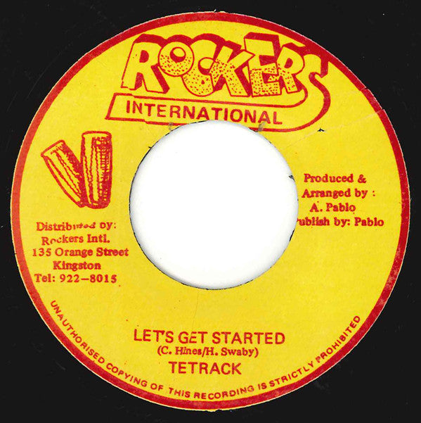 Tetrack / Pablo All Stars : Let's Get Started / Spinners Lane (7", RP)