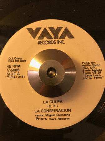 La Conspiracion : La Culpa (7", Promo)