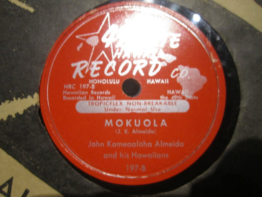 The Rainbow Serenaders / John Kameaaloha Almeida And His Hawaiians* : Kalua / Mokuola (Shellac, 10")