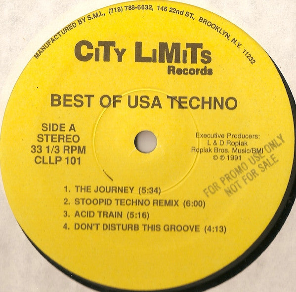 Various : Best Of USA Techno Music (LP, Comp)