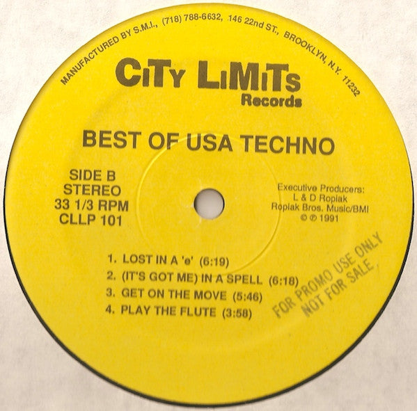 Various : Best Of USA Techno Music (LP, Comp)