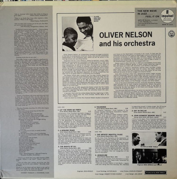 Oliver Nelson And His Orchestra : The Kennedy Dream (LP, Album, Gat)