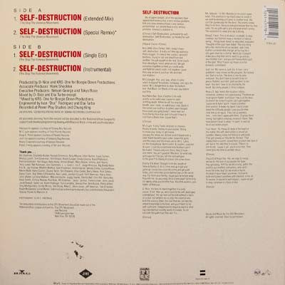 The Stop The Violence Movement : Self Destruction (12")