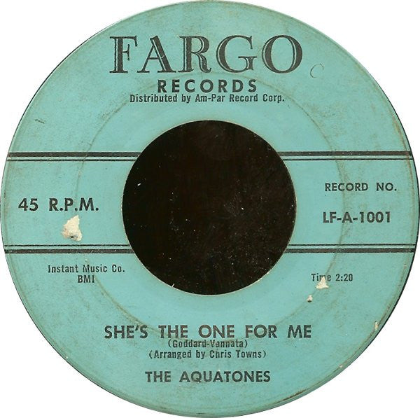 The Aquatones : She's The One For Me / You (7", Single)