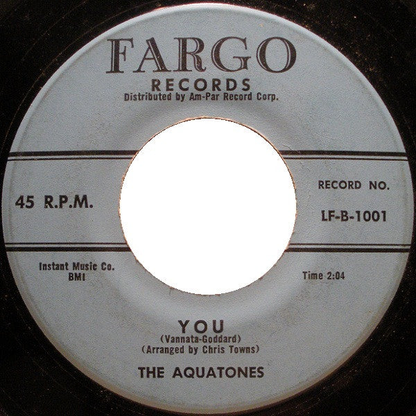 The Aquatones : She's The One For Me / You (7", Single)