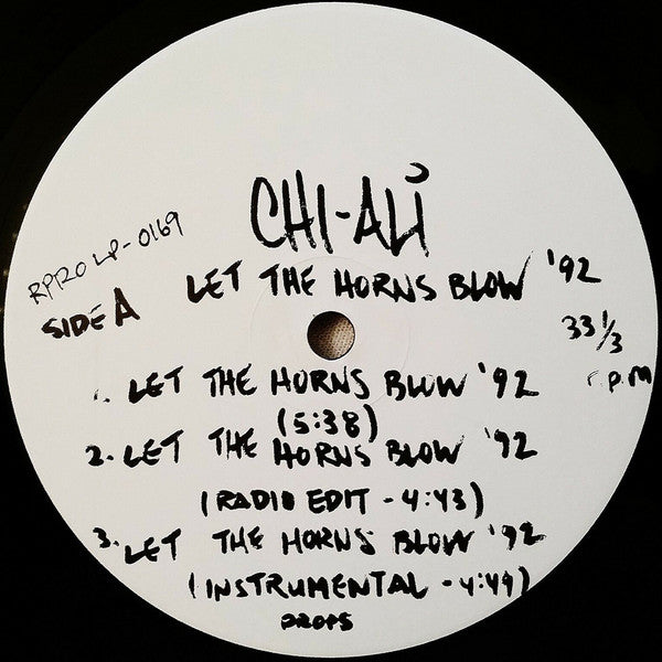 Chi-Ali : Let The Horns Blow '92 / Funky Lemonade '92 (12", Promo)