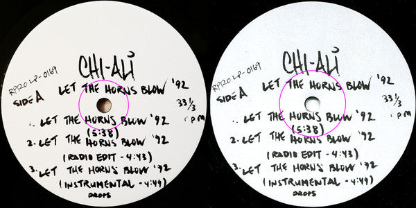 Chi-Ali : Let The Horns Blow '92 / Funky Lemonade '92 (12", Promo)