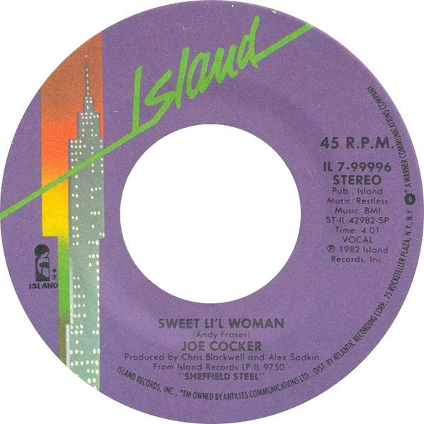 Joe Cocker And Jennifer Warnes : Up Where We Belong / Sweet Li'l Woman (7", Single, Spe)