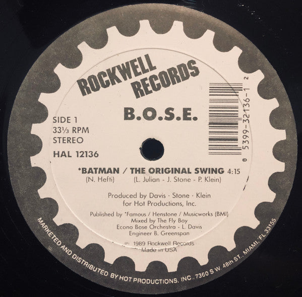 B.O.S.E. : Batman / The Original Swing (12", Bla)