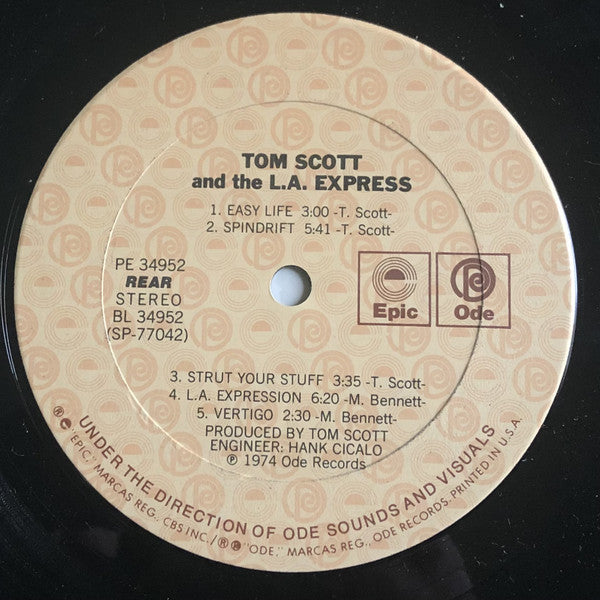 Tom Scott And The L.A. Express : Tom Scott And The L.A. Express (LP, Album, RE, Pit)