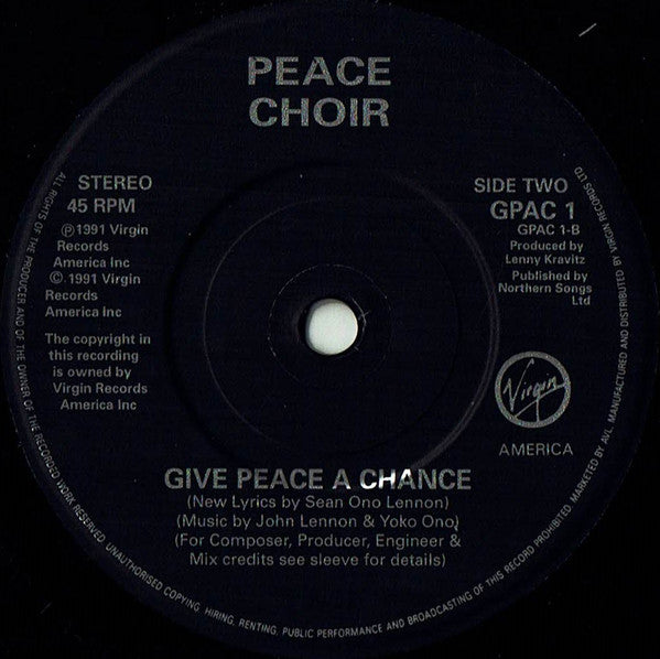 Peace Choir : Give Peace A Chance (7", Pap)