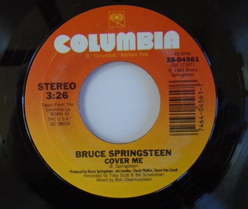 Bruce Springsteen : Cover Me (7", Single, Car)