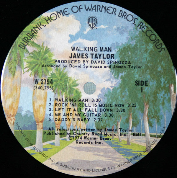 James Taylor (2) : Walking Man (LP, Album, Ind)