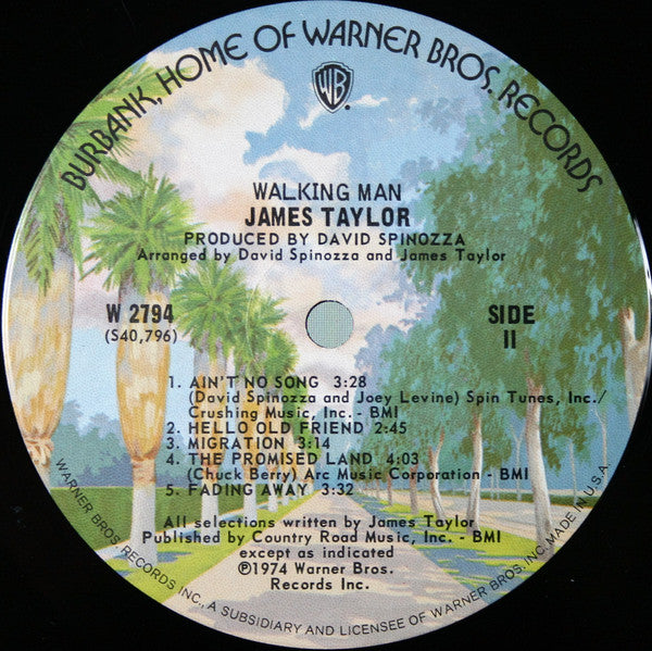 James Taylor (2) : Walking Man (LP, Album, Ind)