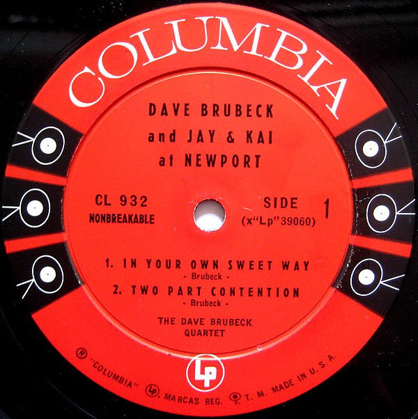 Dave Brubeck And Jay* & Kai* : At Newport (LP, Mono)