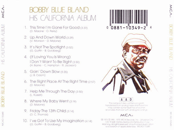 Bobby Bland : His California Album (CD, Album, RE)