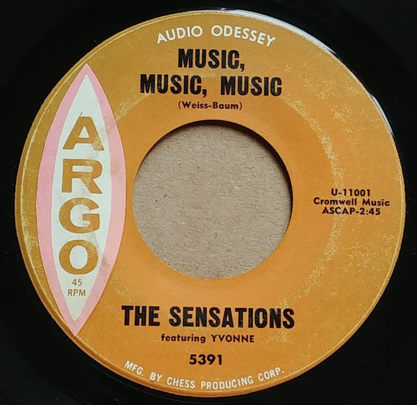 The Sensations (2) Featuring Yvonne Mills : Music, Music, Music (7", Single)