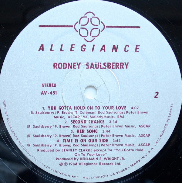 Rodney Saulsberry : Rodney Saulsberry (LP, Album)