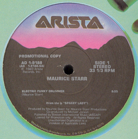 Maurice Starr : Electric Funky Drummer (12", Promo)