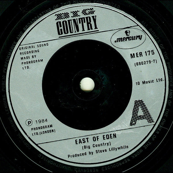 Big Country : East Of Eden (7", Ltd, Pos)