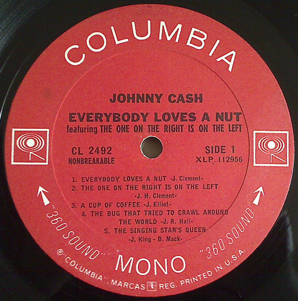 Johnny Cash : Everybody Loves A Nut (LP, Album, Mono, Ter)