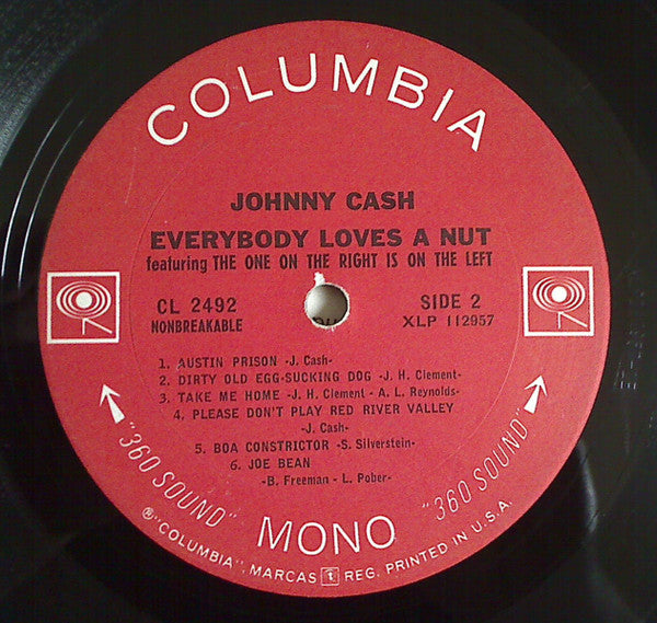 Johnny Cash : Everybody Loves A Nut (LP, Album, Mono, Ter)