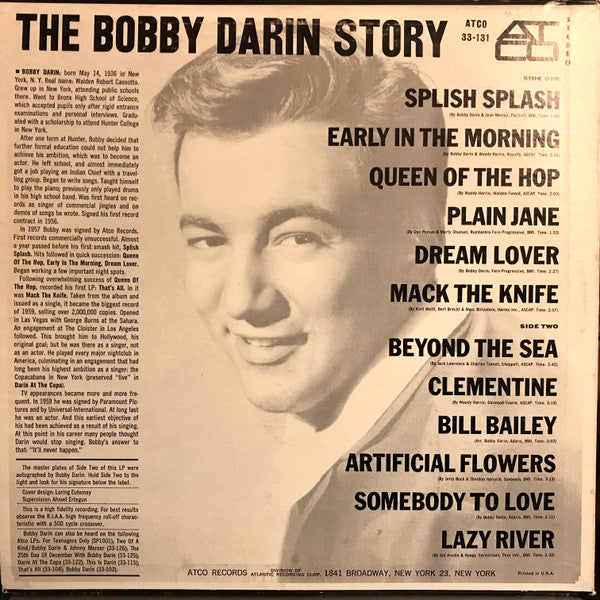 Bobby Darin : The Bobby Darin Story (LP, Comp, RE, MO )