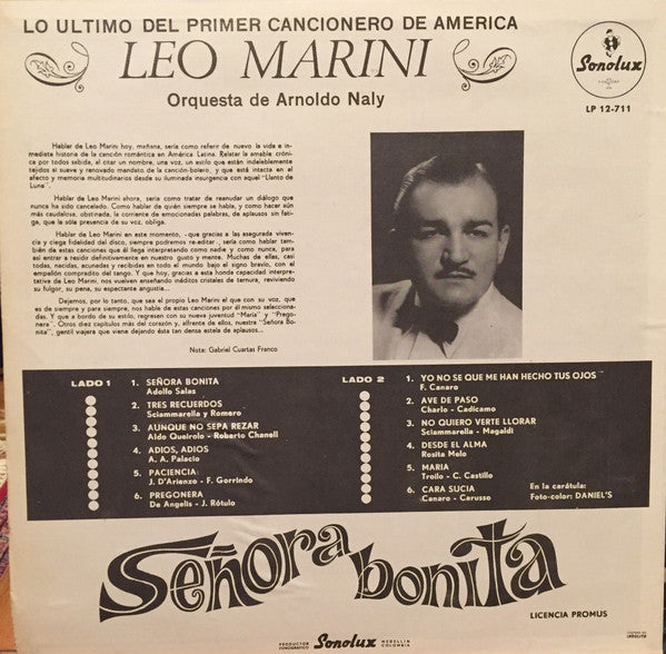 Leo Marini : Señora Bonita (LP, Album)