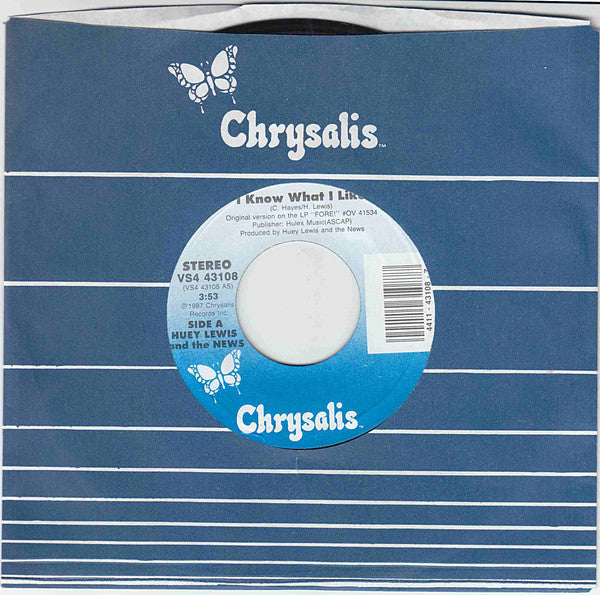 Huey Lewis And The News* : I Know What I Like (7", Styrene, Car)