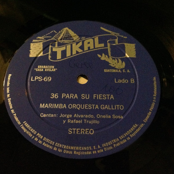 Marimba Orquesta Gallito : 36 Para Su Fiesta (LP, Album)