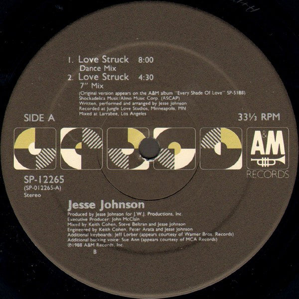 Jesse Johnson : Love Struck (12")