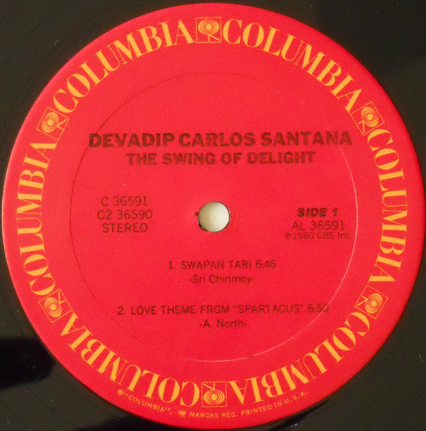 Devadip Carlos Santana* : The Swing Of Delight (2xLP, Album, San)