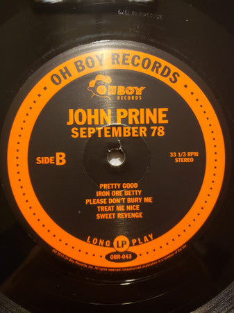 John Prine : September 78 (LP, Album, RE)