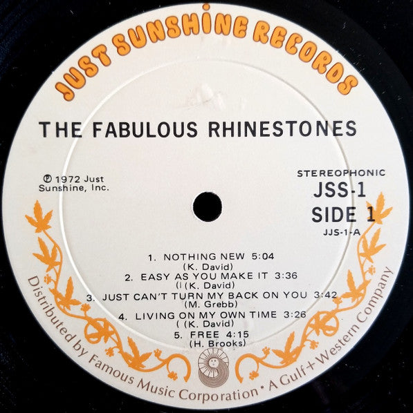 The Fabulous Rhinestones : The Fabulous Rhinestones (LP, Album, Mon)