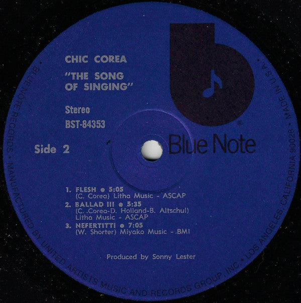 Chick Corea : The Song Of Singing (LP, Album, RE)