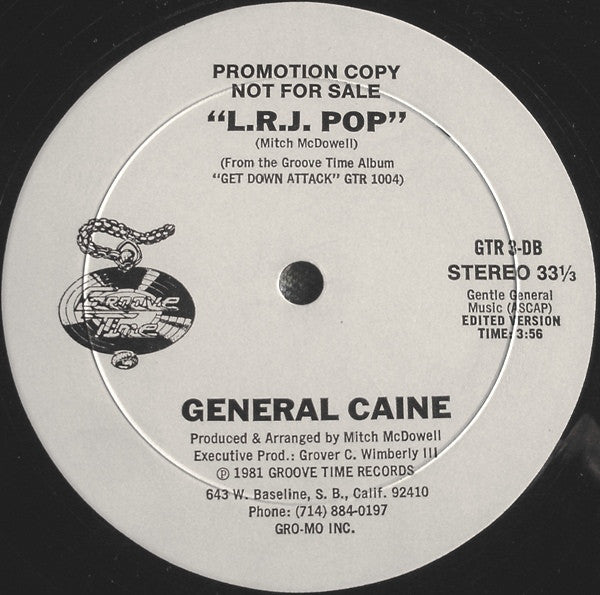 General Caine : L.R.J. Pop (12", Promo)