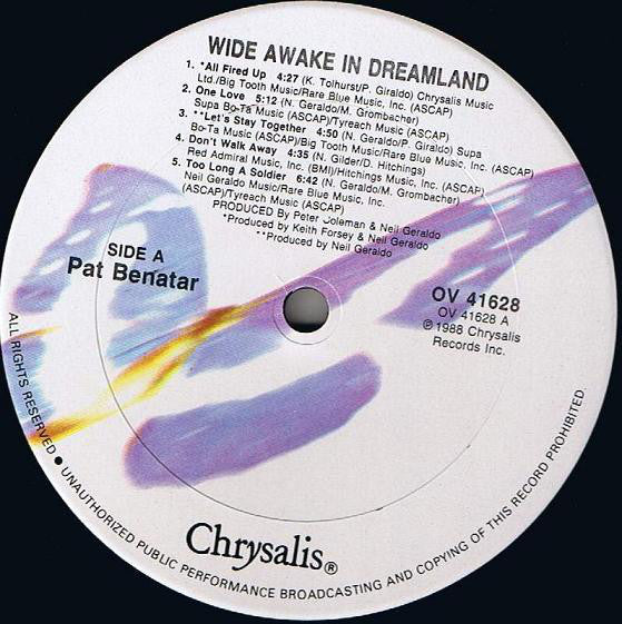 Pat Benatar : Wide Awake In Dreamland (LP, Album)