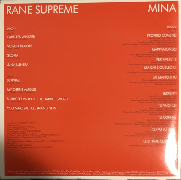 Mina (3) : Rane Supreme (2xLP, Album, Gat)