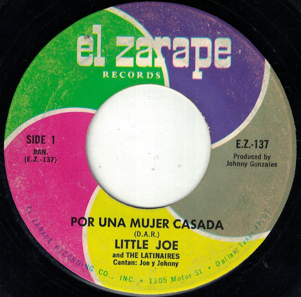 Little Joe & The Latinaires : Por Una Mujer Casada (7", Single)