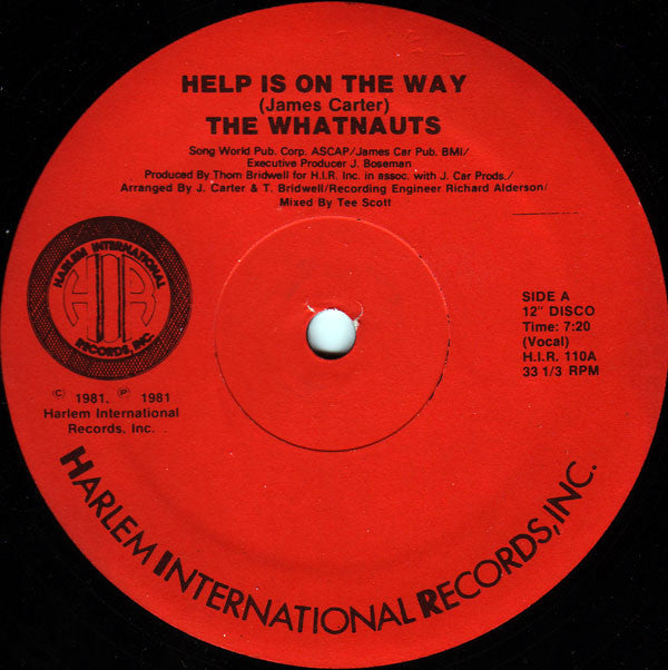 The Whatnauts : Help Is On The Way (12")